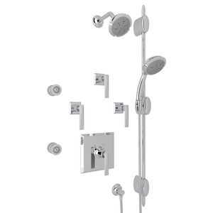 Vincent Thermostatic Shower Package - Polished Chrome with Metal Lever Handle | Model Number: AKIT17LV-APC - Product Knockout