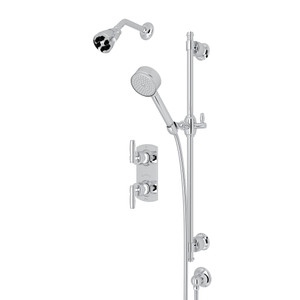 Zephyr Thermostatic Shower Package - Polished Chrome with Metal Lever Handle | Model Number: MBKIT35ELMAPC - Product Knockout