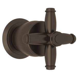 Zephyr Trim for Volume Control and 4-Port Dedicated Diverter - Tuscan Brass with Cross Handle | Model Number: MB1951XMTCB - Product Knockout
