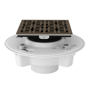 PVC 2 Inch X 3 Inch Drain Kit with 3142 Weave Decorative Cover - English Bronze | Model Number: SDPVC2/3-3142EB - Product Knockout