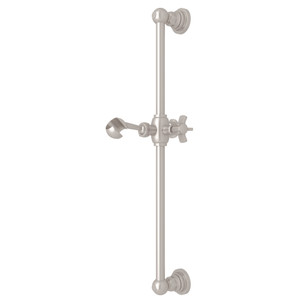 San Giovanni Slide Bar - Satin Nickel with Five Spoke Cross Handle | Model Number: A8073XSTN - Product Knockout