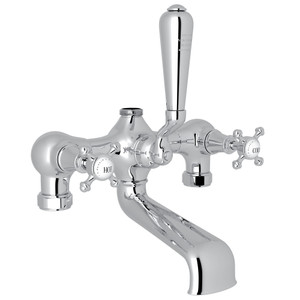 Georgian Era Exposed Tub and Shower Mixer Valve - Polished Chrome with Cross Handle | Model Number: U.3019X-APC - Product Knockout