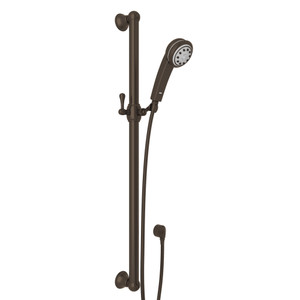 36 Inch Decorative Grab Bar Set with Multi-Function Handshower Hose and Outlet - Tuscan Brass | Model Number: 1273NTCB - Product Knockout