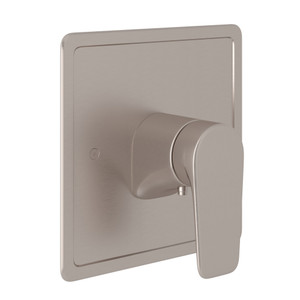 Hoxton Thermostatic Trim Plate without Volume Control - Satin Nickel with Metal Lever Handle | Model Number: U.5485LS-STN/TO - Product Knockout