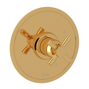 Holborn Pressure Balance Trim without Diverter - English Gold with Cross Handle | Model Number: U.5335X-EG - Product Knockout