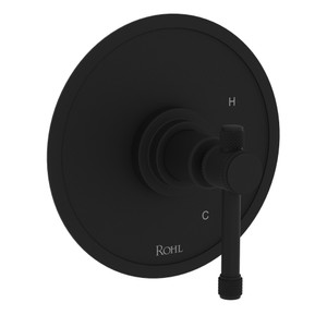 Campo Pressure Balance Trim without Diverter - Matte Black with Industrial Metal Lever Handle | Model Number: A2210ILMB - Product Knockout