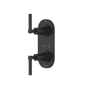 Lombardia® 1/2" Thermostatic Trim With Diverter - Matte Black | Model Number: A4264LMMB