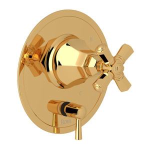 Palladian Pressure Balance Trim with Diverter - Italian Brass with Cross Handle | Model Number: A2910NXMIB - Product Knockout