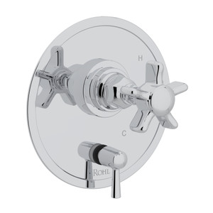 San Giovanni Pressure Balance Trim with Diverter - Polished Chrome with Five Spoke Cross Handle | Model Number: A3310NXAPC - Product Knockout