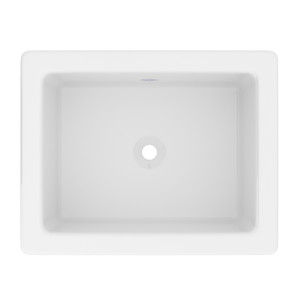 Fireclay Shaker Rectangular Undermount or Drop-In Bathroom Sink - White | Model Number: SB1814WH - Product Knockout