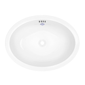 DISCONTINUED Shaker™ 20" x 15" Oval Undermount Or Drop-In Lavatory Sink - White (WH) | Model Number: SB2015WH