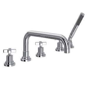 DISCONTINUED Lombardia® 5-Hole Deck Mount Tub Filler With U-Spout - Polished Chrome | Model Number: A2224XMAPC