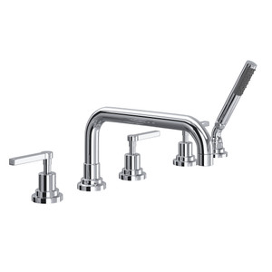 DISCONTINUED Lombardia® 5-Hole Deck Mount Tub Filler With U-Spout - Polished Chrome | Model Number: A2224LMAPC
