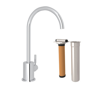 Lux C-Spout Filter Faucet - Polished Chrome with Metal Lever Handle | Model Number: RKIT7517APC - Product Knockout