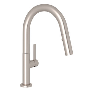 Modern Lux Pulldown Bar and Food Prep Faucet - Satin Nickel with Metal Lever Handle | Model Number: R7581SLMSTN-2 - Product Knockout