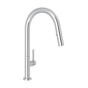 Modern Lux Pulldown Kitchen Faucet - Polished Chrome with Metal Lever Handle | Model Number: R7581LMAPC-2 - Product Knockout