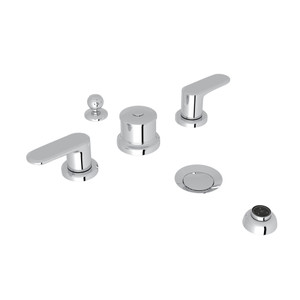 Meda Five Hole Bidet Faucet - Polished Chrome with Metal Lever Handle | Model Number: LV595L-APC - Product Knockout