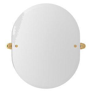 Wall Mount 24 7/16 Inch Oval Mirror - English Gold | Model Number: U.6982EG - Product Knockout