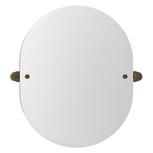 Wall Mount 24 7/16 Inch Oval Mirror - English Bronze | Model Number: U.6982EB - Product Knockout