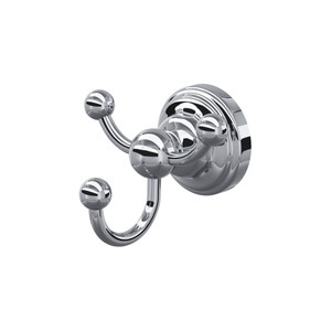 Perrin & Rowe Edwardian Wall Mount Double Robe Hook - Polished