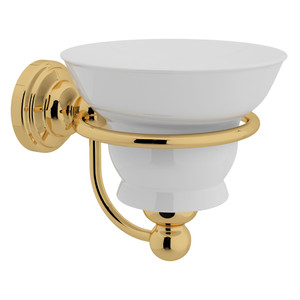 Edwardian Wall Mount Porcelain Soap Dish - English Gold | Model Number: U.6928EG - Product Knockout