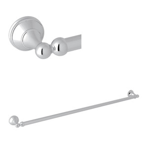 Georgian Era Wall Mount 31 1/2 Inch Single Towel Bar - Polished Chrome | Model Number: U.6642APC - Product Knockout