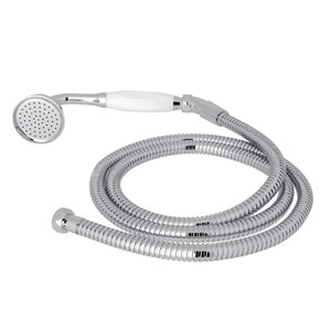 Inclined Handshower and Hose - Polished Chrome with White Porcelain Lever Handle | Model Number: U.5387APC - Product Knockout