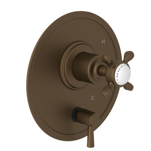 Edwardian Pressure Balance Trim with Diverter - English Bronze with Cross Handle | Model Number: U.2010NX-EB - Product Knockout