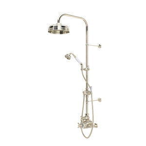 Edwardian™ 3/4" Exposed Wall Mount Thermostatic Shower System - Polished Nickel | Model Number: U.KIT1NX-PN
