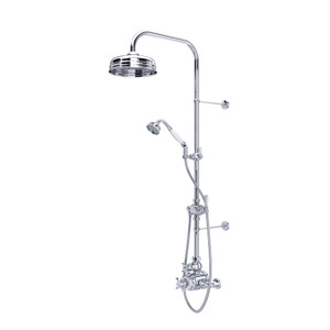Edwardian Thermostatic Shower Package - Polished Chrome with Cross Handle | Model Number: U.KIT1NX-APC - Product Knockout