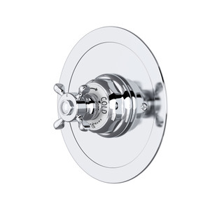 Edwardian™ 3/4" Round Thermostatic Trim Without Volume Control - Polished Chrome | Model Number: U.5566X-APC/TO