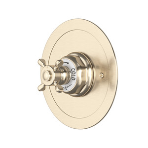 Edwardian™ 3/4" Round Thermostatic Trim Without Volume Control - Satin Nickel | Model Number: U.5566X-STN/TO