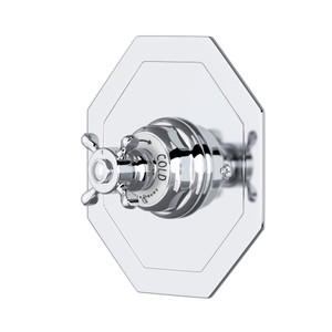 Edwardian™ 3/4" Octagonal Thermostatic Trim Without Volume Control - Polished Chrome | Model Number: U.5586X-APC/TO
