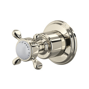 Edwardian Trim for Volume Controls and Diverters - Polished Nickel with Cross Handle | Model Number: U.3241X-PN/TO - Product Knockout