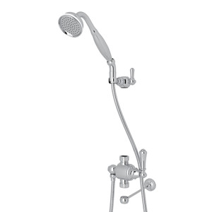 Georgian Era Riser Diverter with Handshower Hose and Parking Bracket - Polished Chrome | Model Number: U.5783NAPC - Product Knockout