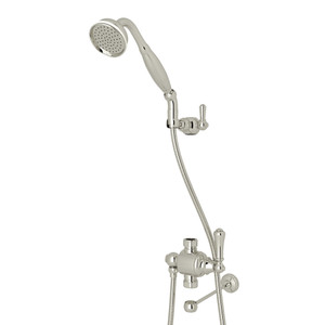 Georgian Era Riser Diverter with Handshower Hose and Parking Bracket - Polished Nickel | Model Number: U.5783NPN - Product Knockout