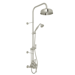 Georgian Era Thermostatic Shower Package - Polished Nickel with Metal Lever Handle | Model Number: U.KIT61NLS-PN - Product Knockout