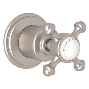 Georgian Era Trim for Volume Control and Diverters - Satin Nickel with Cross Handle | Model Number: U.3775X-STN/TO - Product Knockout