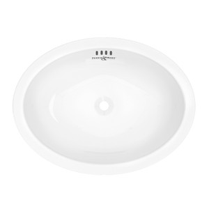 Oval Undermount Sink - White | Model Number: U.2525WH - Product Knockout