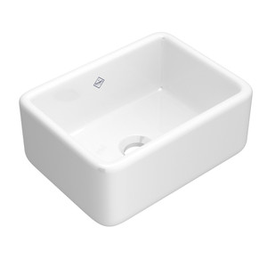 Original Lancaster Single Bowl Farmhouse Apron Front Fireclay Kitchen Sink - White | Model Number: RC2418WH - Product Knockout
