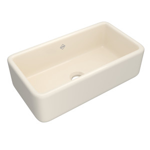 Original Lancaster Single Bowl Farmhouse Apron Front Fireclay Kitchen Sink - Parchment | Model Number: RC3318PCT - Product Knockout