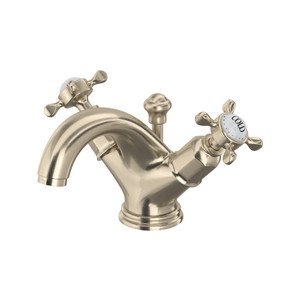 Edwardian Single Hole Dual Handle Bathroom Faucet - Satin Nickel with Cross Handle | Model Number: U.3626X-STN-2 - Product Knockout
