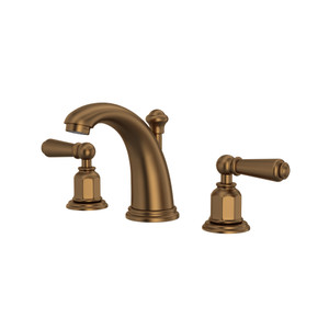 Edwardian High Neck Widespread Bathroom Faucet - English Bronze with Metal Lever Handle | Model Number: U.3760L-EB-2 - Product Knockout