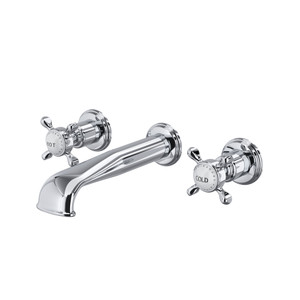 Edwardian™ Wall Mount Lavatory Faucet Trim With U-Spout - Polished Chrome | Model Number: U.3561X-APC/TO-2
