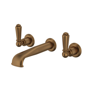 Wall Mount 3-Hole Concealed Bathroom Faucet - English Bronze with Metal Lever Handle | Model Number: U.3560L-EB/TO-2 - Product Knockout