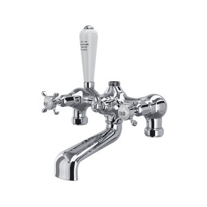 Edwardian Exposed Tub Filler - Polished Chrome with Cross Handle | Model Number: U.3531X-APC - Product Knockout