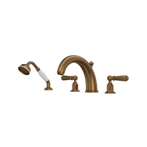 Edwardian™ 4-Hole Deck Mount Tub Filler - English Bronze | Model Number: U.3248L-EB