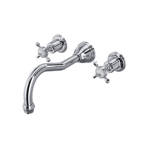 Edwardian™ Wall Mount Tub Filler Trim With Column Spout - Polished Chrome | Model Number: U.3781X-APC/TO
