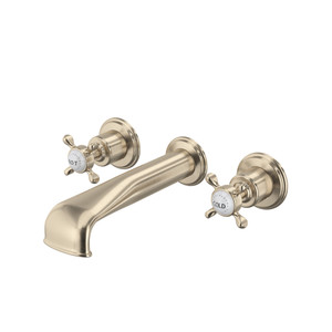 Edwardian™ Wall Mount Tub Filler Trim With U-Spout - Satin Nickel | Model Number: U.3581X-STN/TO