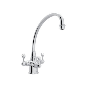 Georgian Era Filtration 3-Lever Kitchen Faucet - Polished Chrome with Metal Lever Handle | Model Number: U.1420LS-APC-2 - Product Knockout